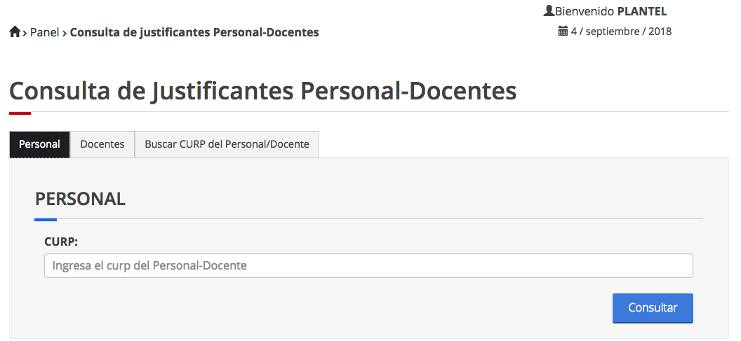 Consulta de justificantes