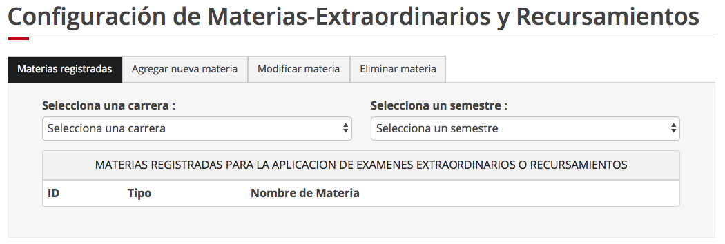 Imagen de administración de materias