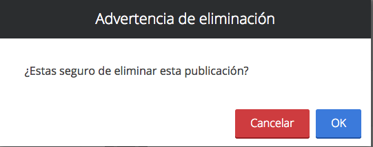 Imagen de modales de información.