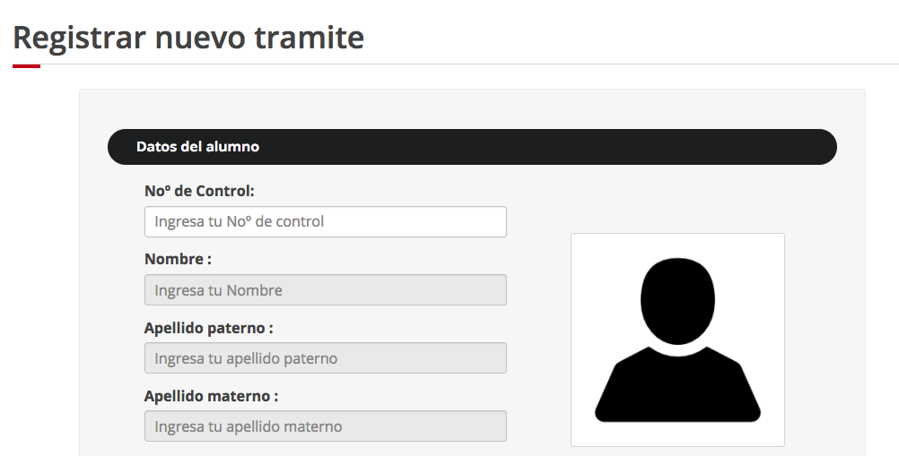 Imagen de registro de trámite