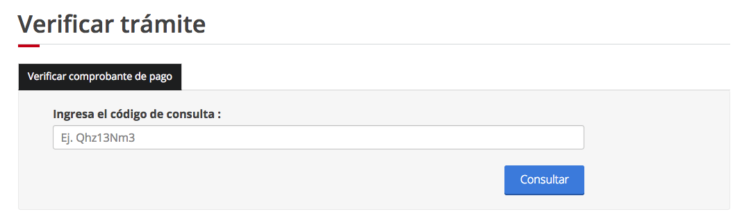 Imagen de verificación de trámite
